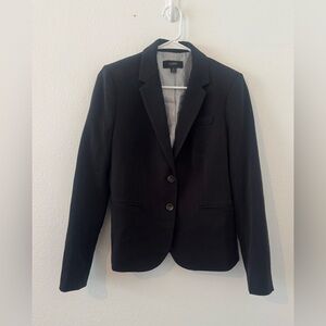 J. Crew Schoolboy Blazer Two Button Black Classic Career Office Size Small